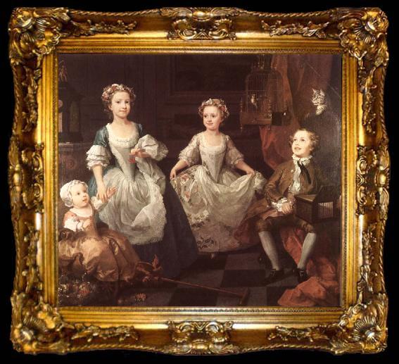 framed  William Hogarth The Graham Children, ta009-2